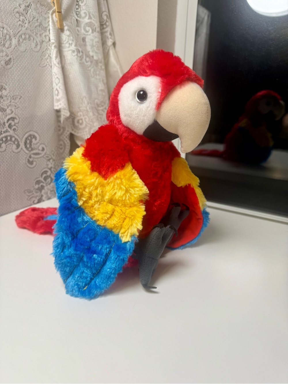 Wild Republic Colorful Europe Plush Parrot Toy - 11 inches tall - Picture 2 of 5